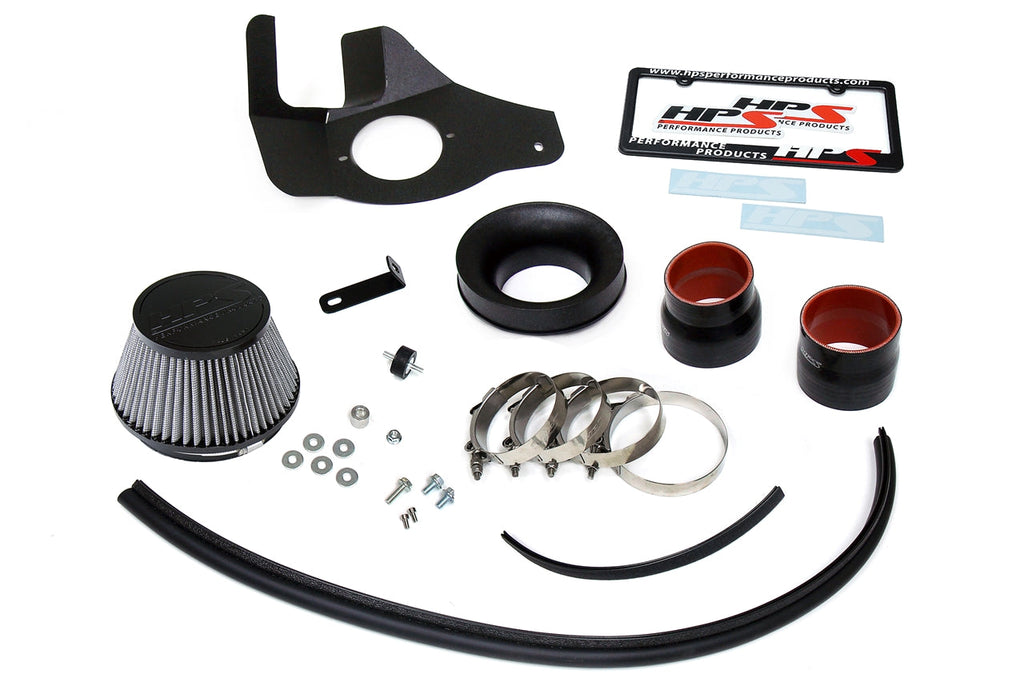 HPS Performance Air Intake Kit with Heat Shield, 2016-2025 Lexus RC300 3.5L V6, Black 827-682WB