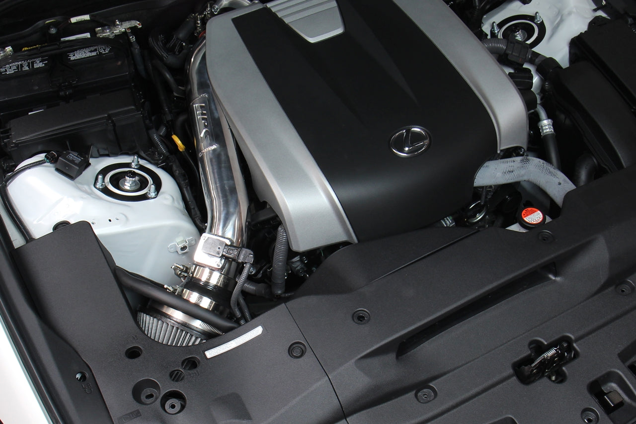 HPS Performance Air Intake Kit with Heat Shield, 2015-2025 Lexus RC350 3.5L V6, Black 827-682WB