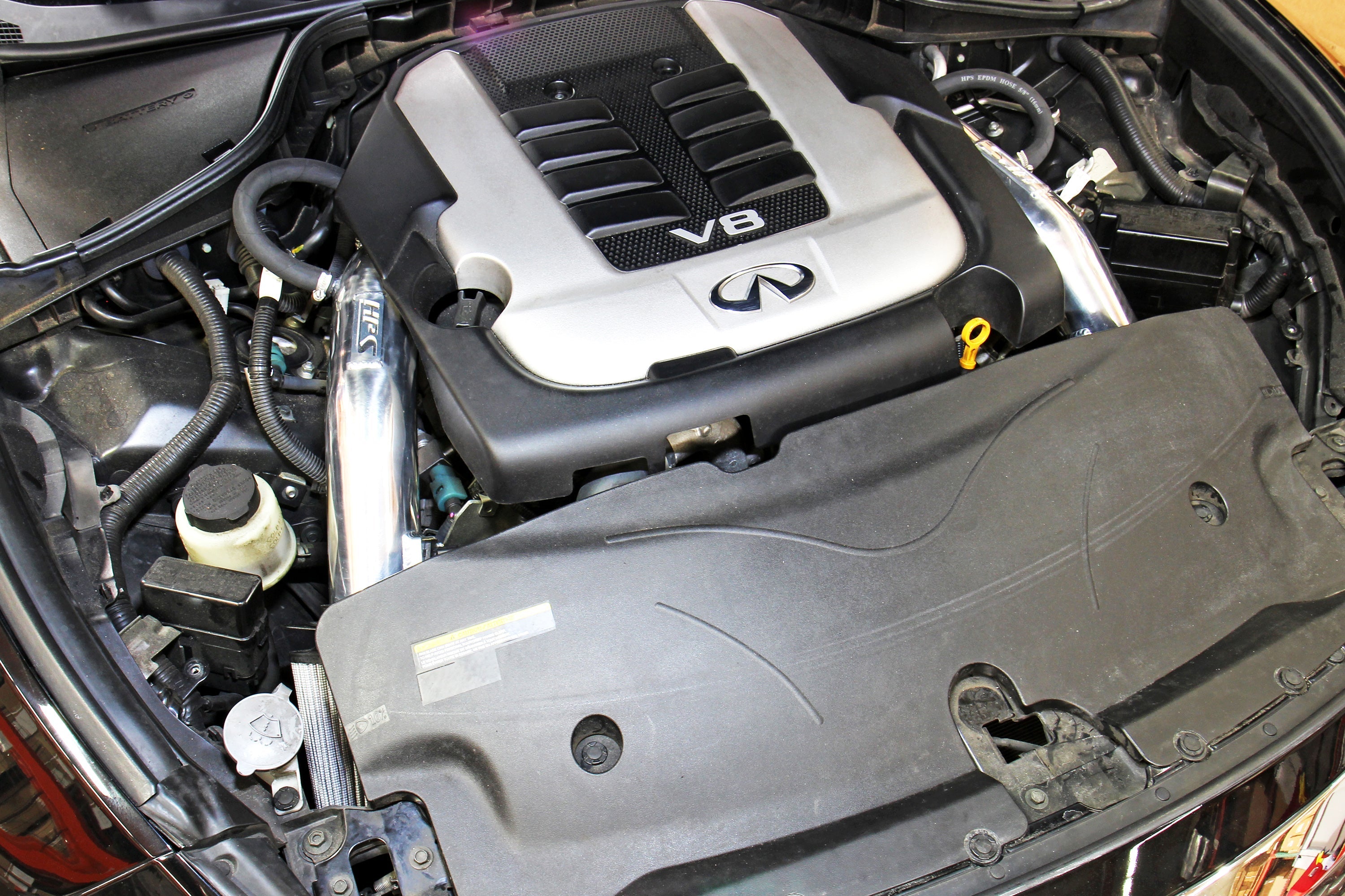 HPS Performance HPS Shortram Air Intake Kit 2011-2013 Infiniti M56 5.6L V8, Includes Heat Shield, 827-688