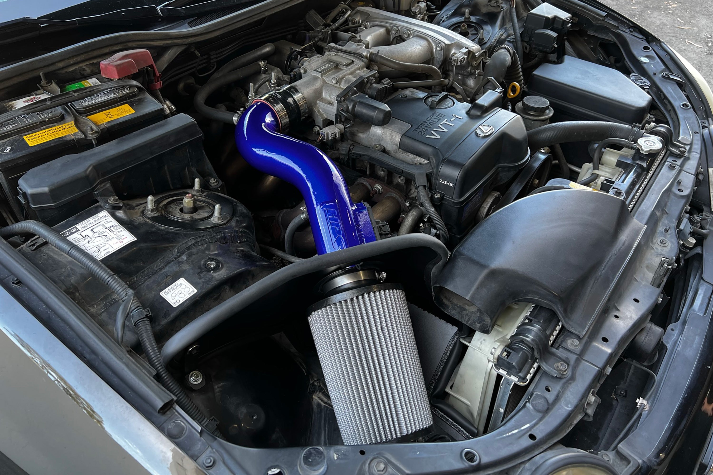 HPS Performance Air Intake Kit Lexus 1998-2000 GS300 3.0L, Includes Heat Shield, 827-705