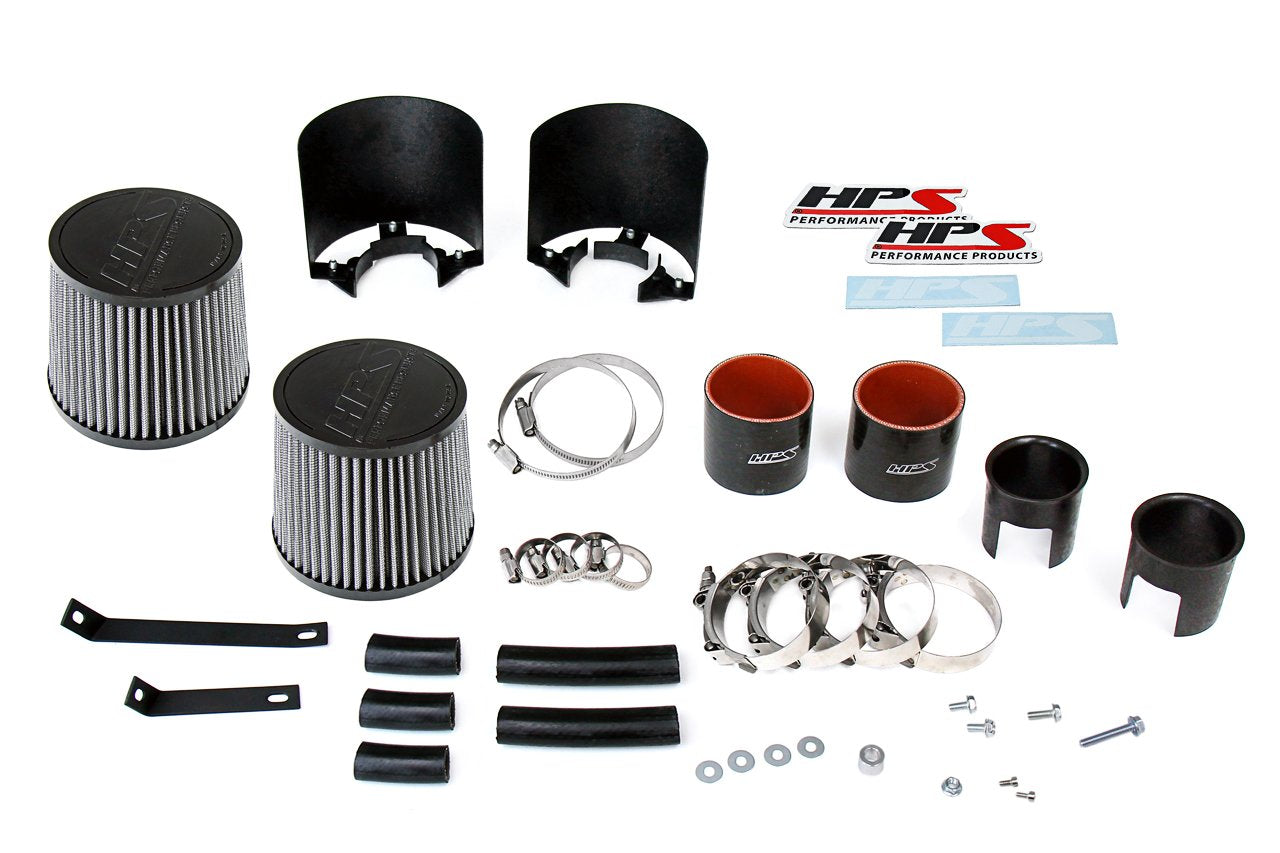 HPS Performance HPS Shortram Air Intake Kit Infiniti 2008-2013 G37 3.7L V6, Includes Heat Shield, 827-706
