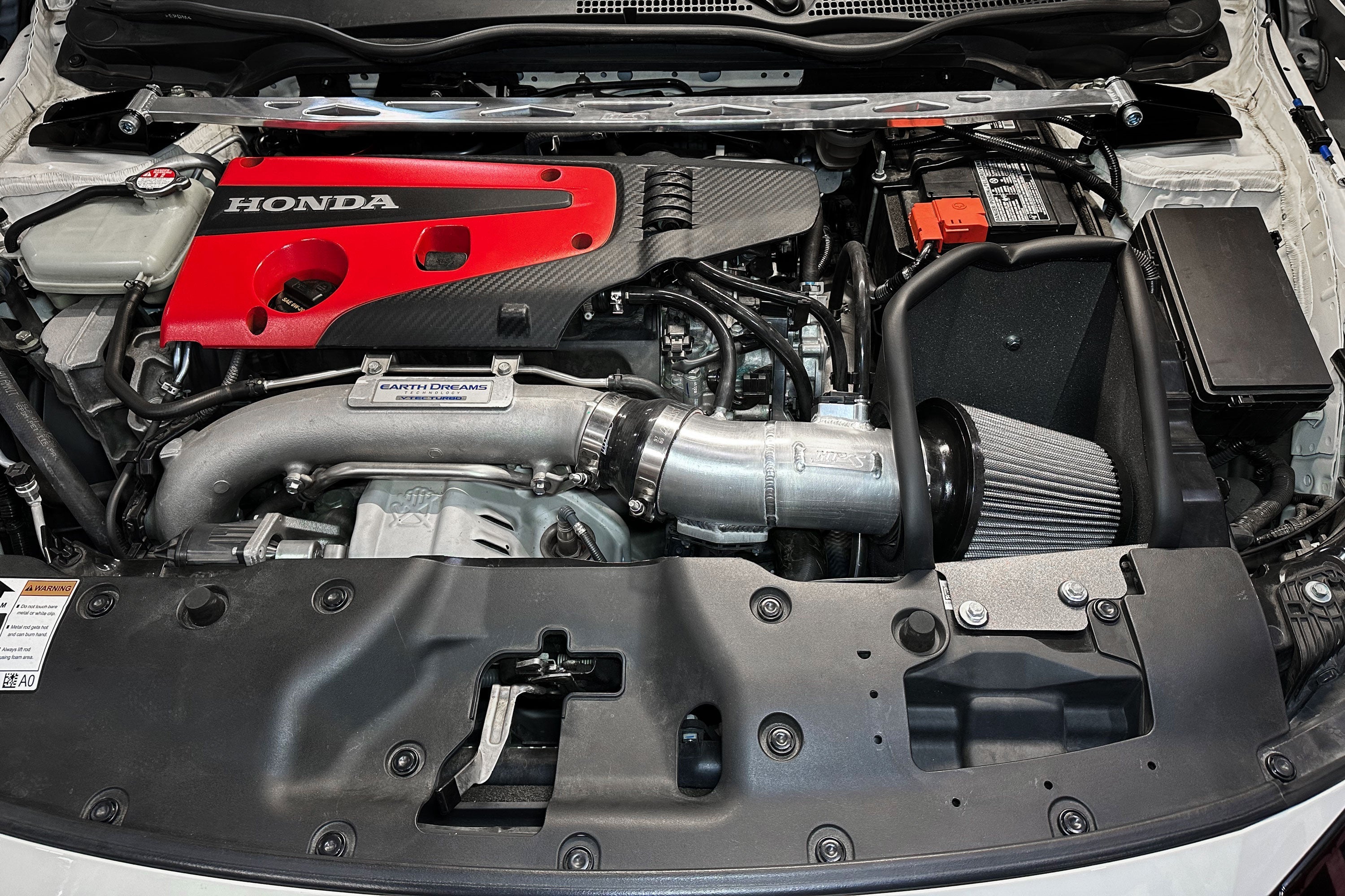 HPS Performance Air Intake Kit with Heat Shield, 2017-2021 Honda Civic Type R 2.0L Turbo FK8, 827-736