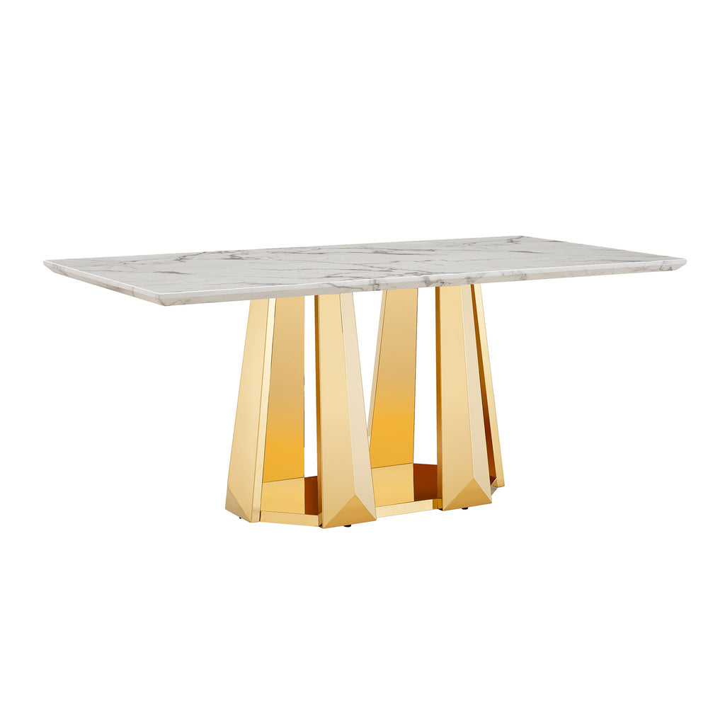 Marble Dining Table for 6 People