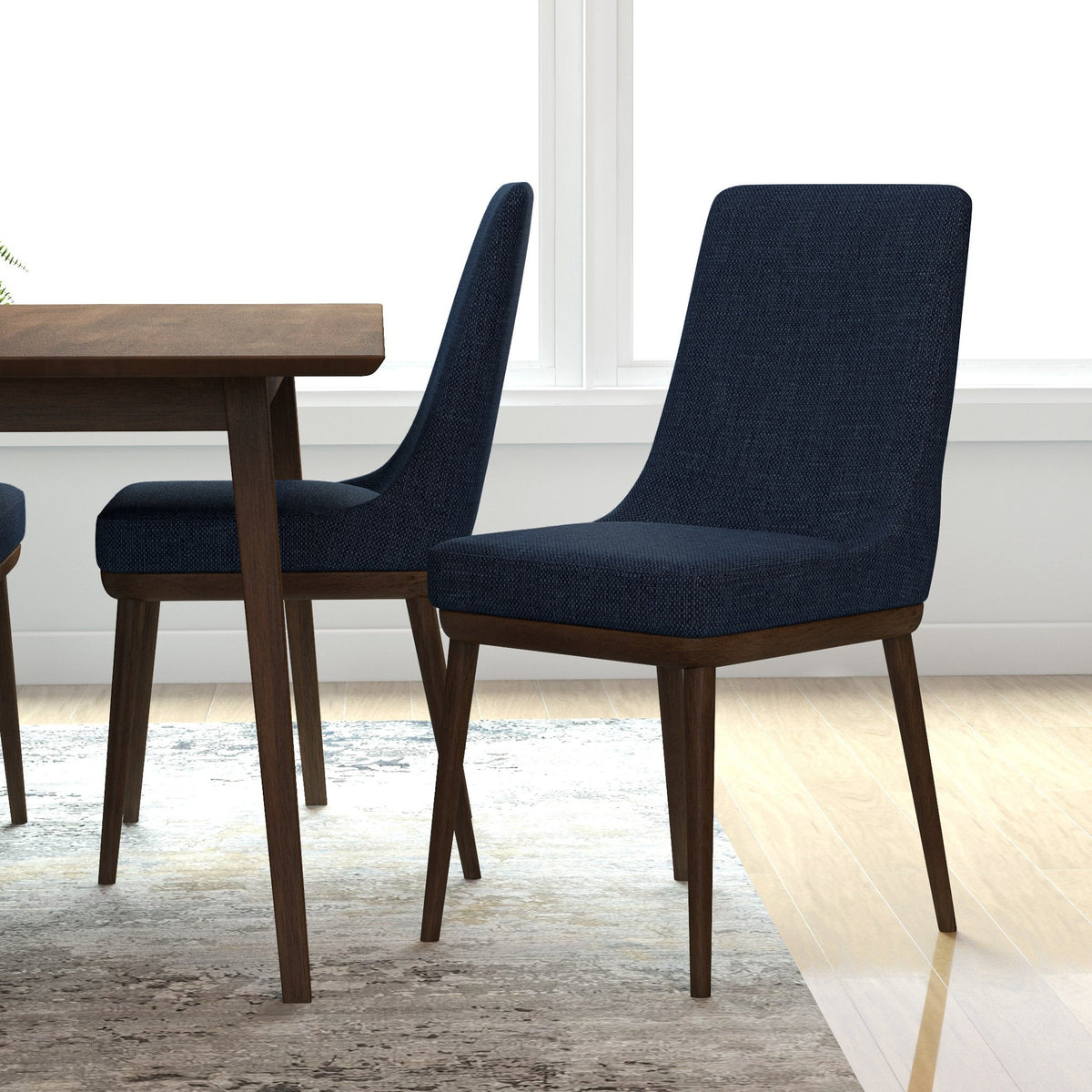 Minimalist Kate Mid-Century Modern Dining Chair (Set of 2)
