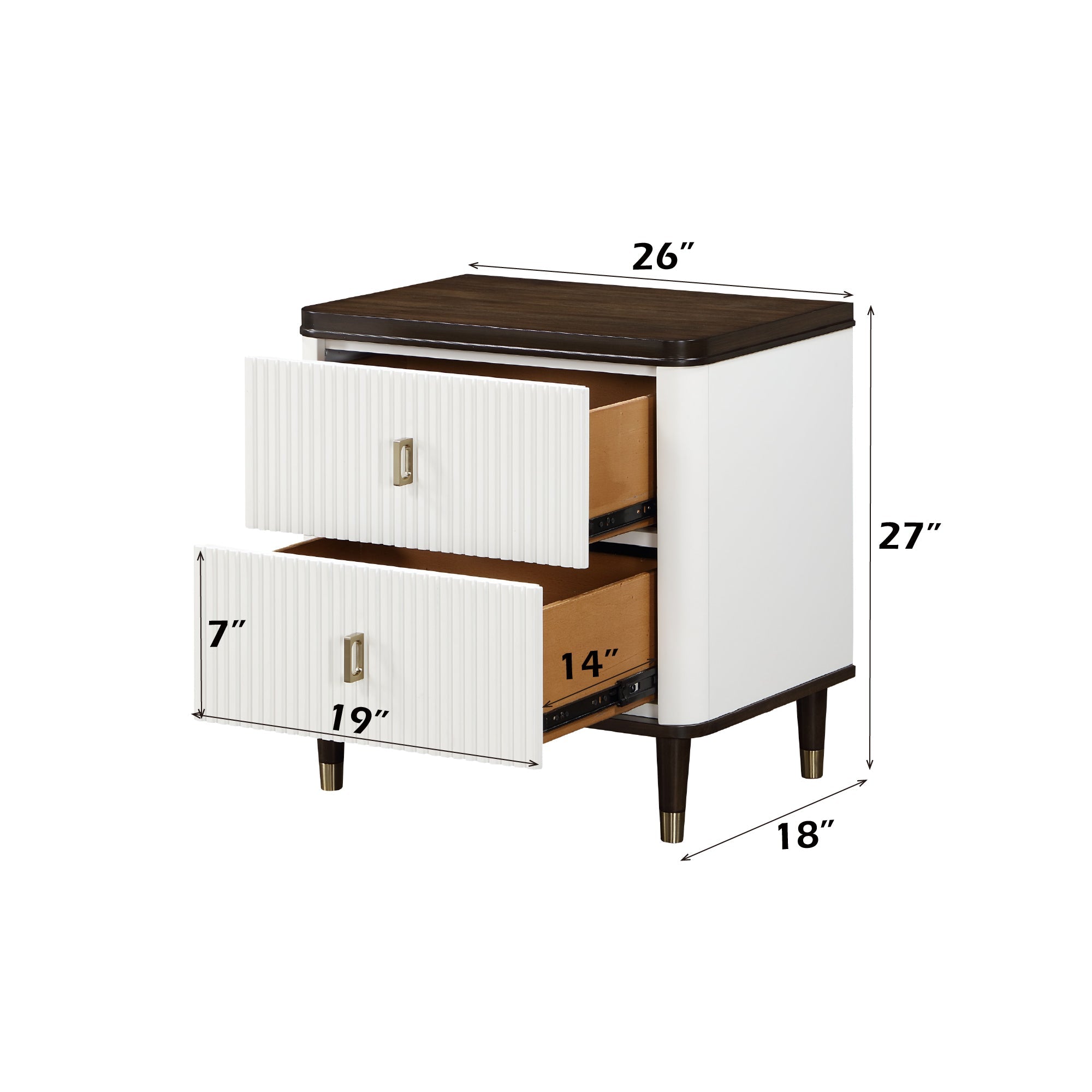Carena 5-Piece Bedroom Set (E.King, Dresser, Chest, Mirror, Nightstand)