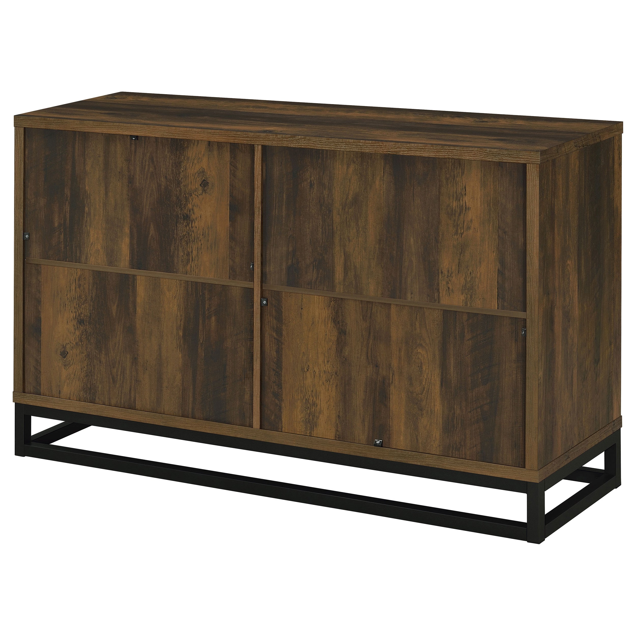 Thurston Dark Pine 4-Door Engineered Wood Accent Cabinet