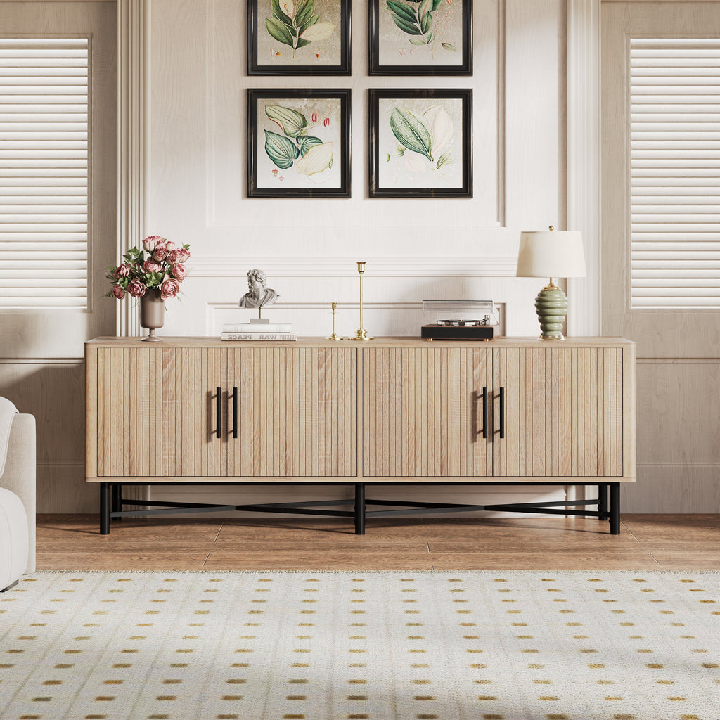 Functional 4-Door TV Cabinet