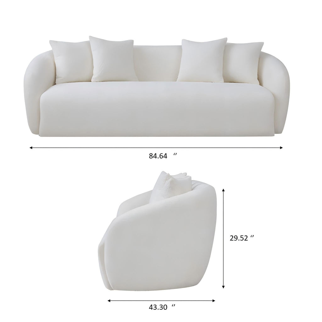 Linden Ivory Boucle Sofa