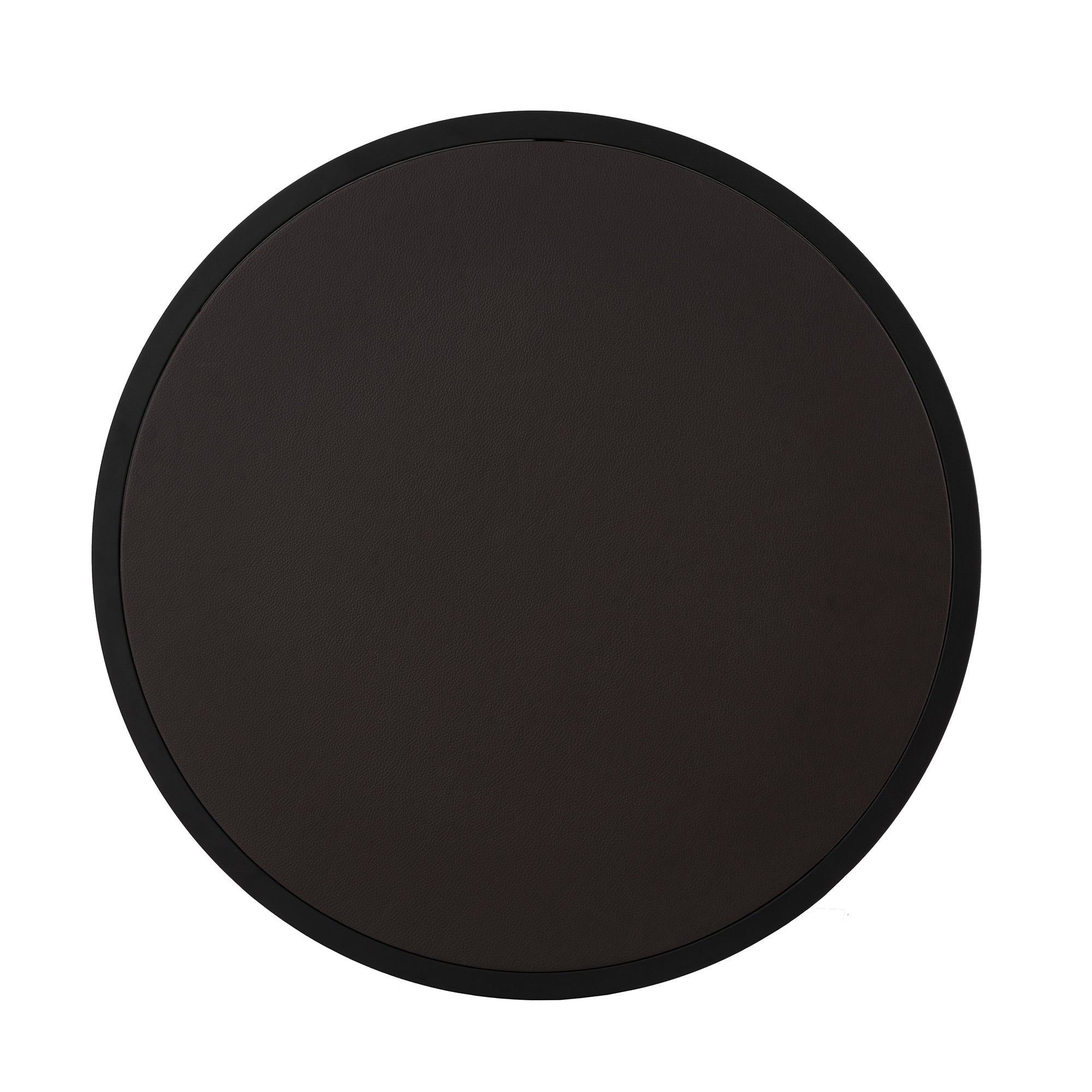 Modern Faux Leather Nesting Round Coffee Table