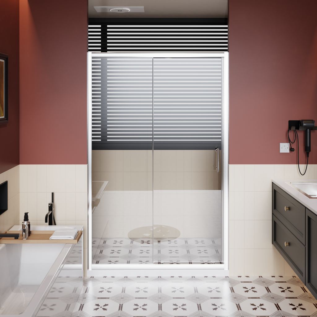 48" Wide x 72" High Single Sliding Shower Door