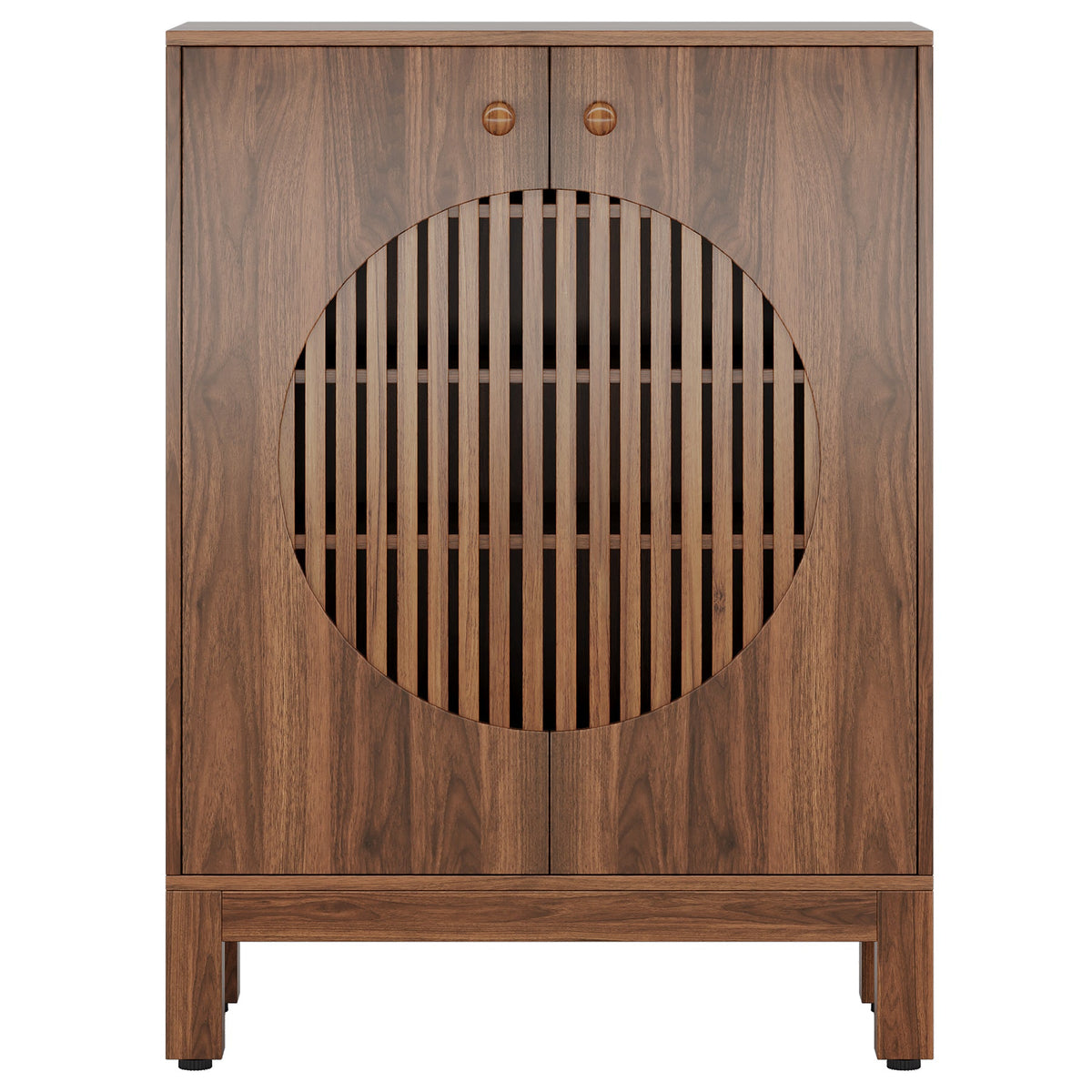 28.74" Farmhouse Brown Shoe Cabinet