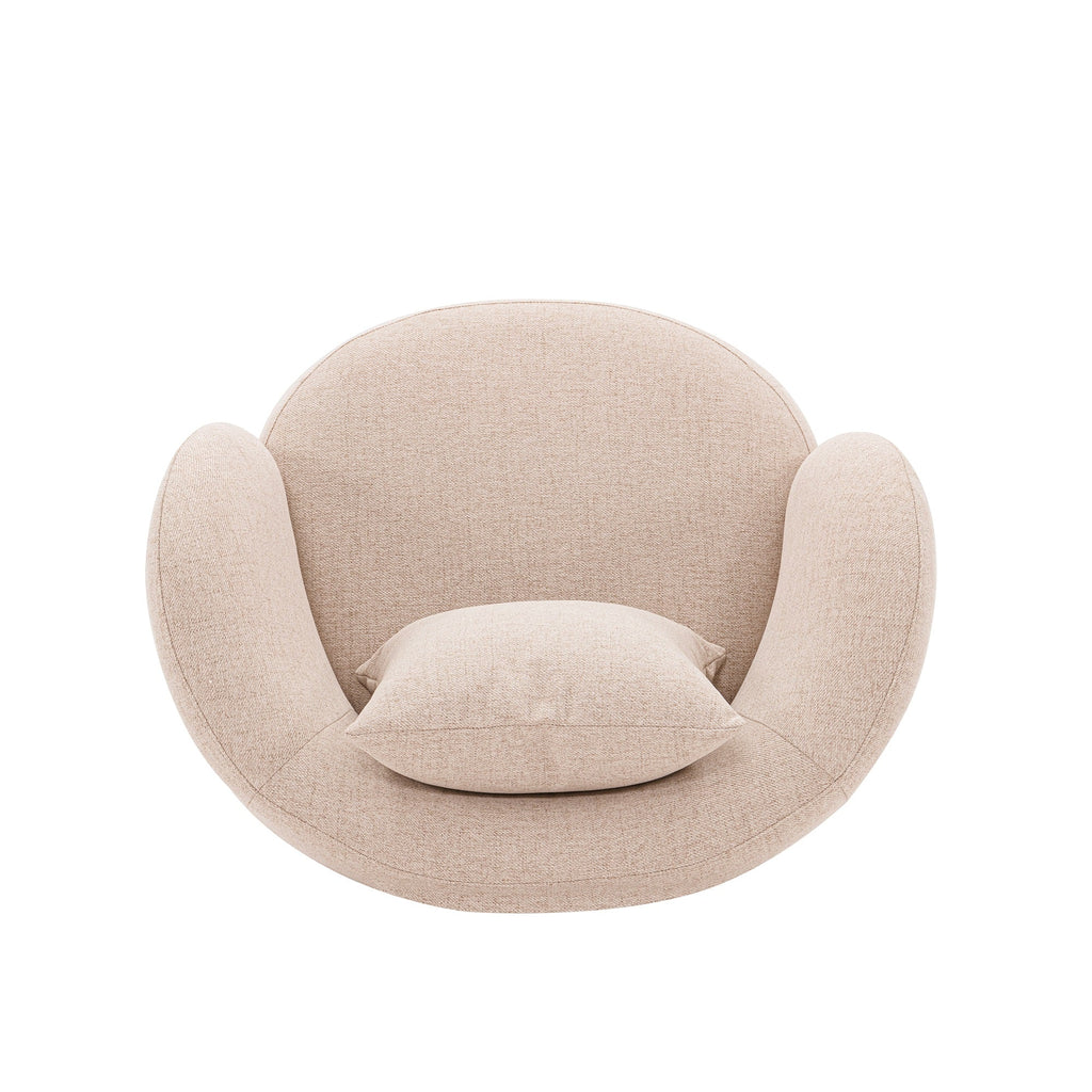 Siri Upholstered Lounge Chair in Wheat