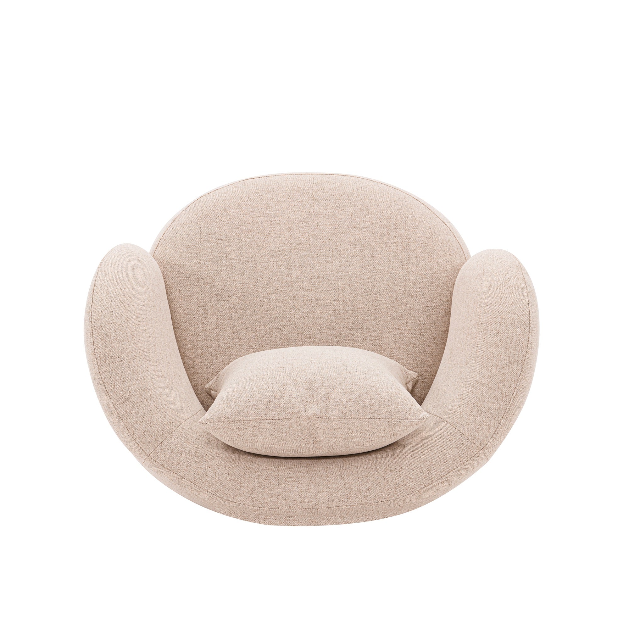 Siri Upholstered Lounge Chair in Wheat