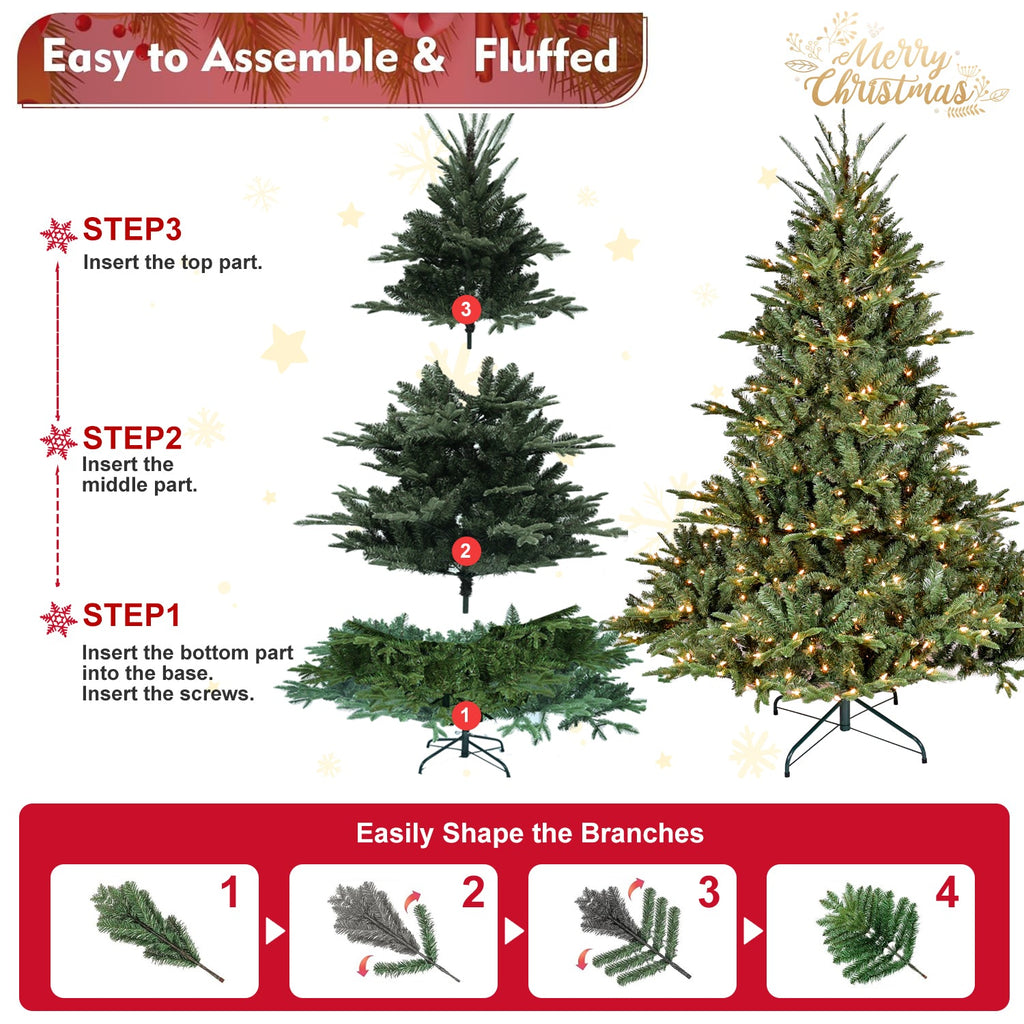 5FT Full-Shape Christmas Tree with 350 UL Lights