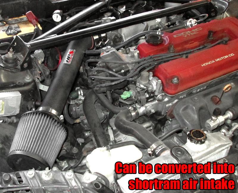 HPS Performance Products HPS Cold Air Intake Kit 1992-1995 Honda Civic SOHC D Series / DOHC B Series, Converts to Shortram, 837-110