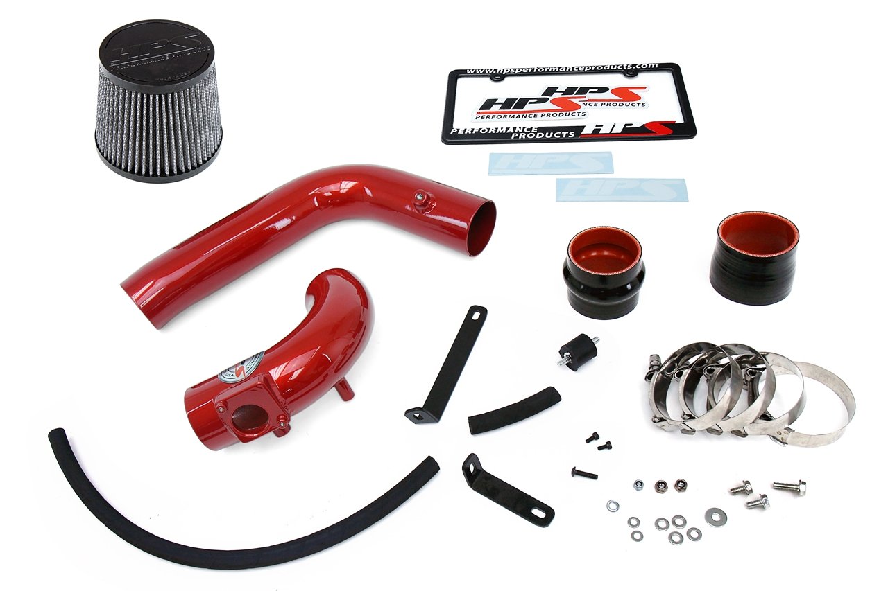 HPS Cold Air Intake Kit 2003-2009 Mazda Mazda3 2.0L 2.3L Non Turbo, Converts to Shortram, Red