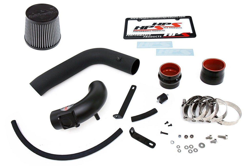 HPS Cold Air Intake Kit 2003-2009 Mazda Mazda3 2.0L 2.3L Non Turbo, Converts to Shortram, Black