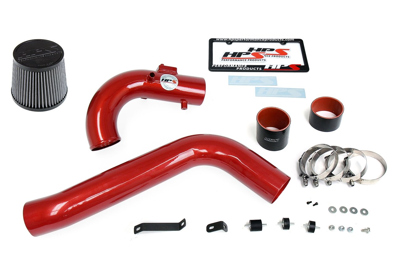 HPS Performance Products Cold Air Intake Kit 2011-2016 Scion tC 2.5L, Converts to Shortram, Red