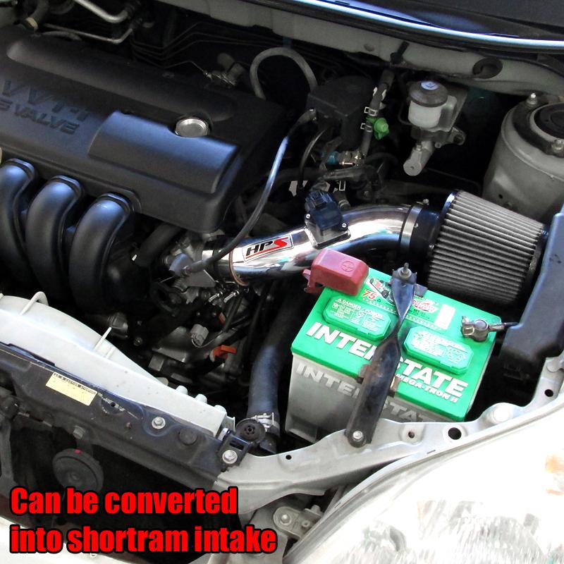 HPS Performance HPS Cold Air Intake Kit 2003-2004 Toyota Corolla 1.8L, Converts to Shortram, 837-513