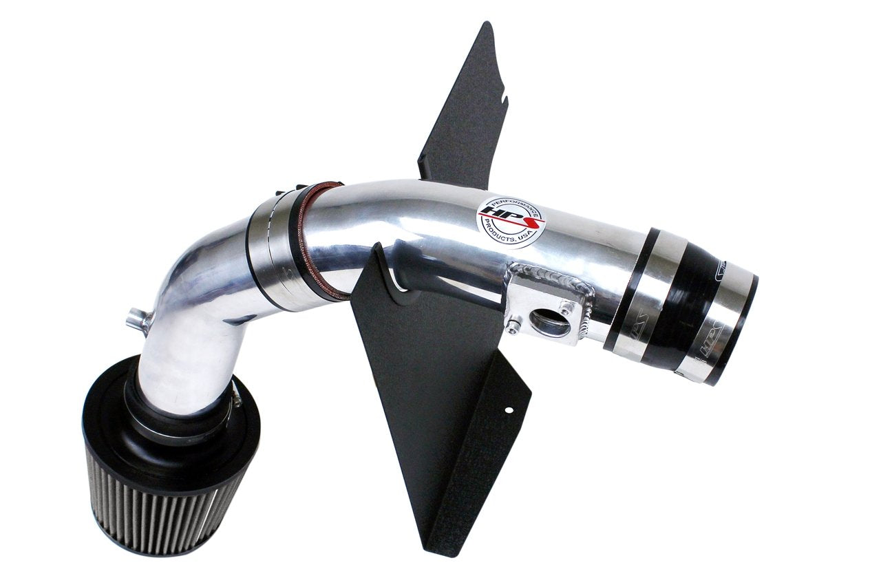 HPS Cold Air Intake Kit 2008-2014 Subaru WRX STI 2.5L Turbo, Converts to Shortram, Polish