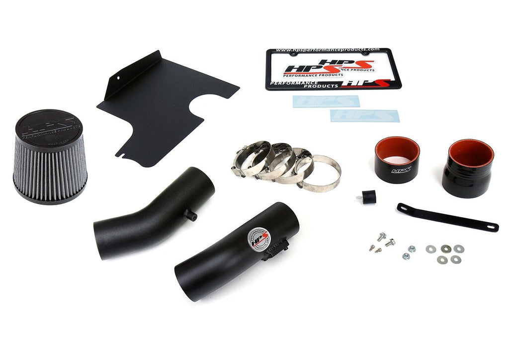 HPS Cold Air Intake Kit 2008-2014 Subaru WRX STI 2.5L Turbo, Converts to Shortram, Black