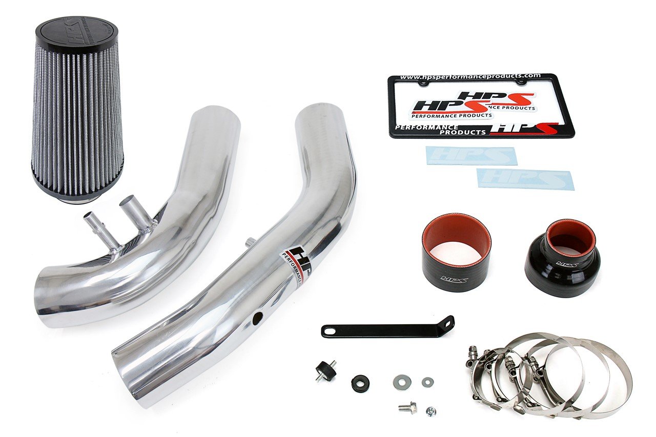 HPS Performance HPS Cold Air Intake Kit 2015-2017 Ford Mustang Ecoboost 2.3L Turbo, Polish