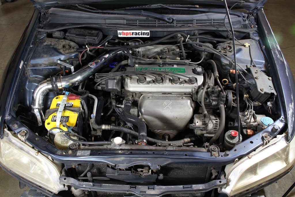 HPS Cold Air Intake Kit 1998-2002 Honda Accord 2.3L DX EX LX VP SE, Converts to Shortram, Blue