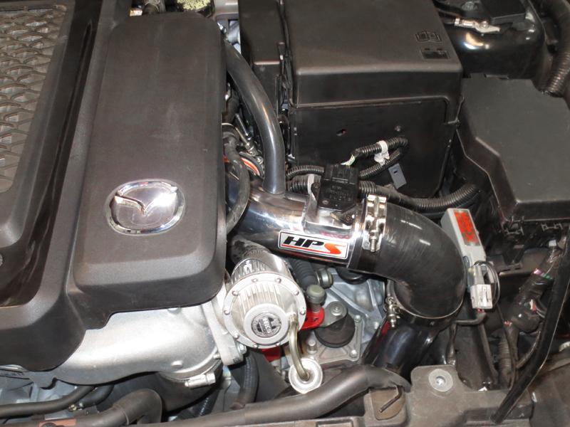 HPS Cold Air Intake Kit 2007-2013 Mazda Mazdaspeed 3 2.3L Turbo, Converts to Shortram, Black