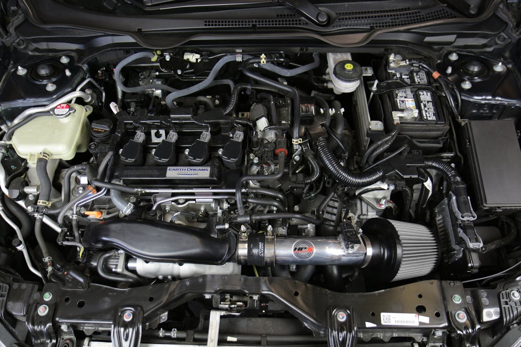 HPS Performance Products HPS Cold Air Intake Kit 2016-2020 Honda Civic Non Si 1.5T Turbo, Converts to Shortram, 837-602