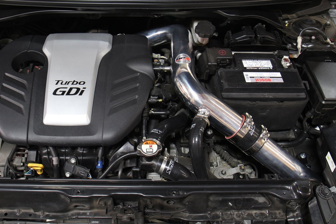 HPS Cold Air Intake Kit 2013-2017 Hyundai Veloster 1.6L Turbo, Converts to Shortram, Black