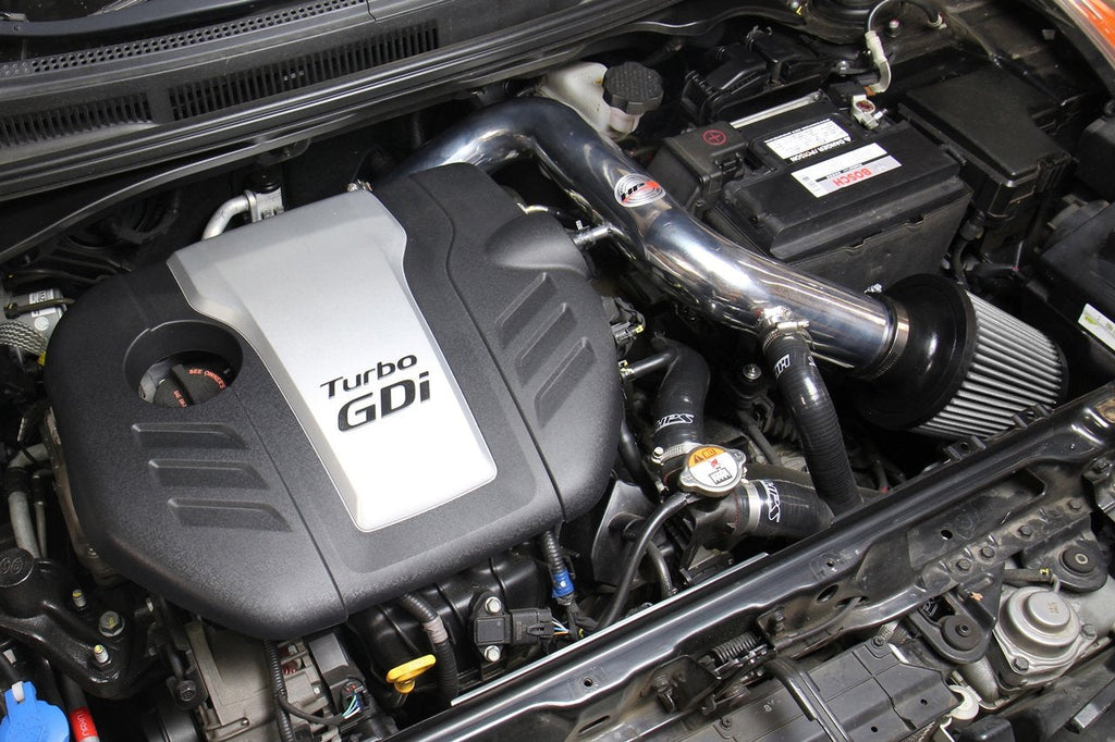 HPS Cold Air Intake Kit 2013-2017 Hyundai Veloster 1.6L Turbo, Converts to Shortram, Black