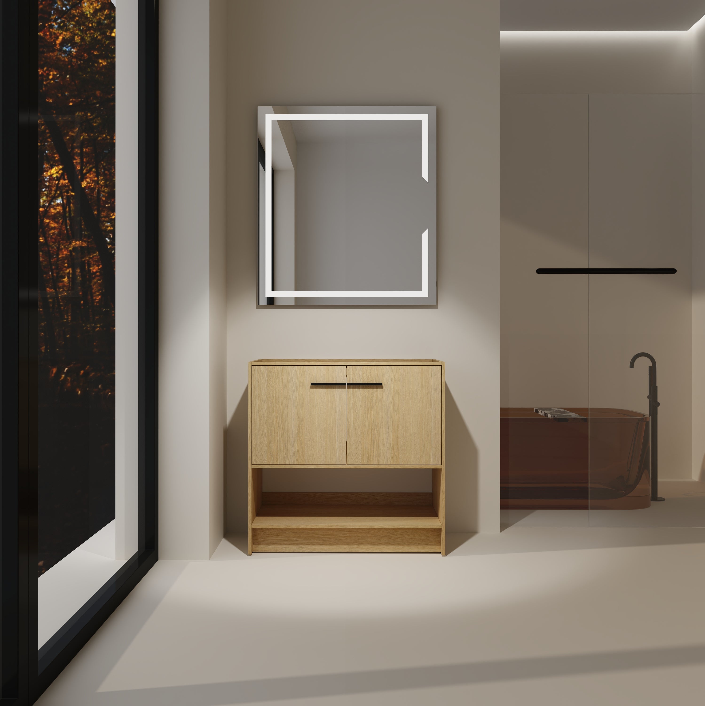 36" Freestanding Bathroom Vanity with 2 Doors