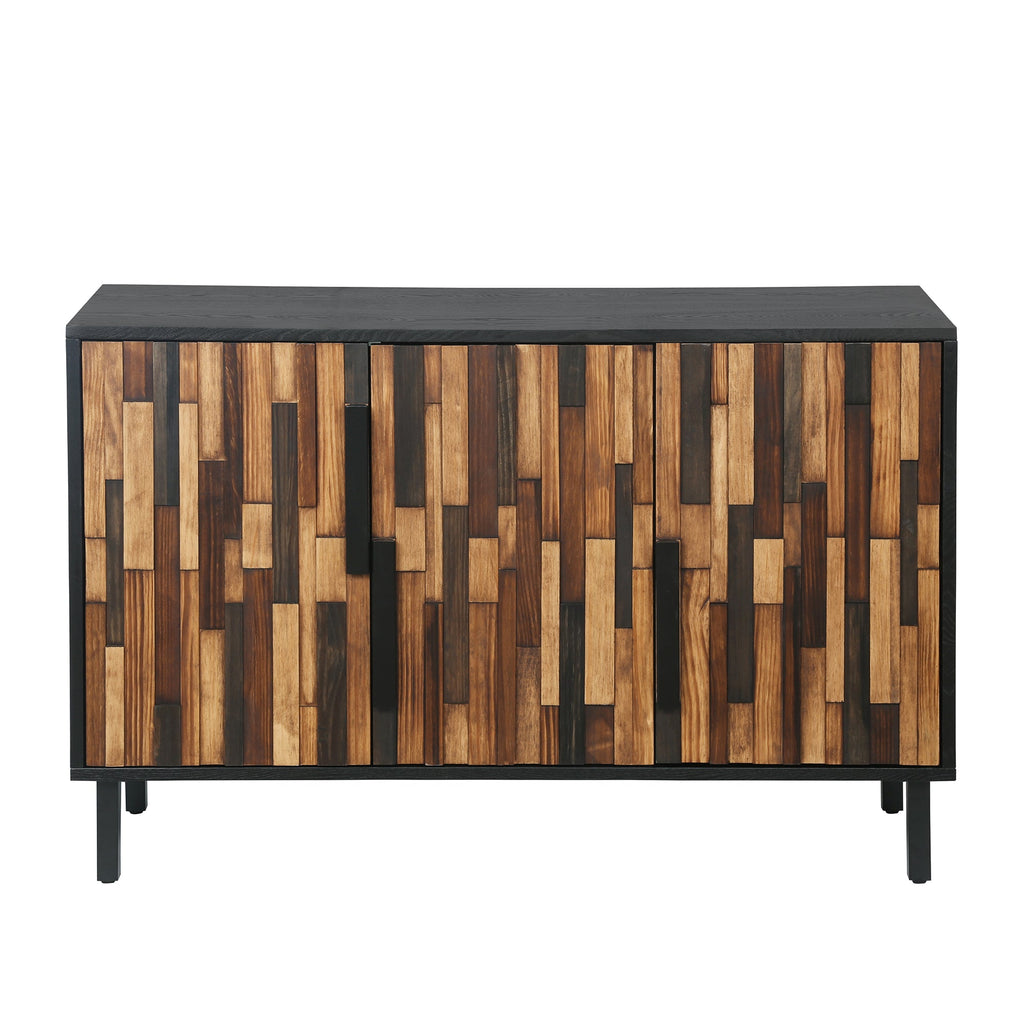 Farmhouse Rustic Sideboard With Straight Wood Pattern