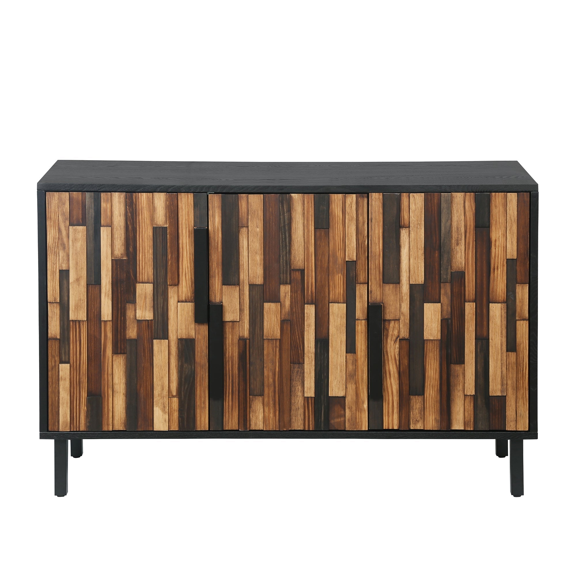Farmhouse Rustic Sideboard With Straight Wood Pattern