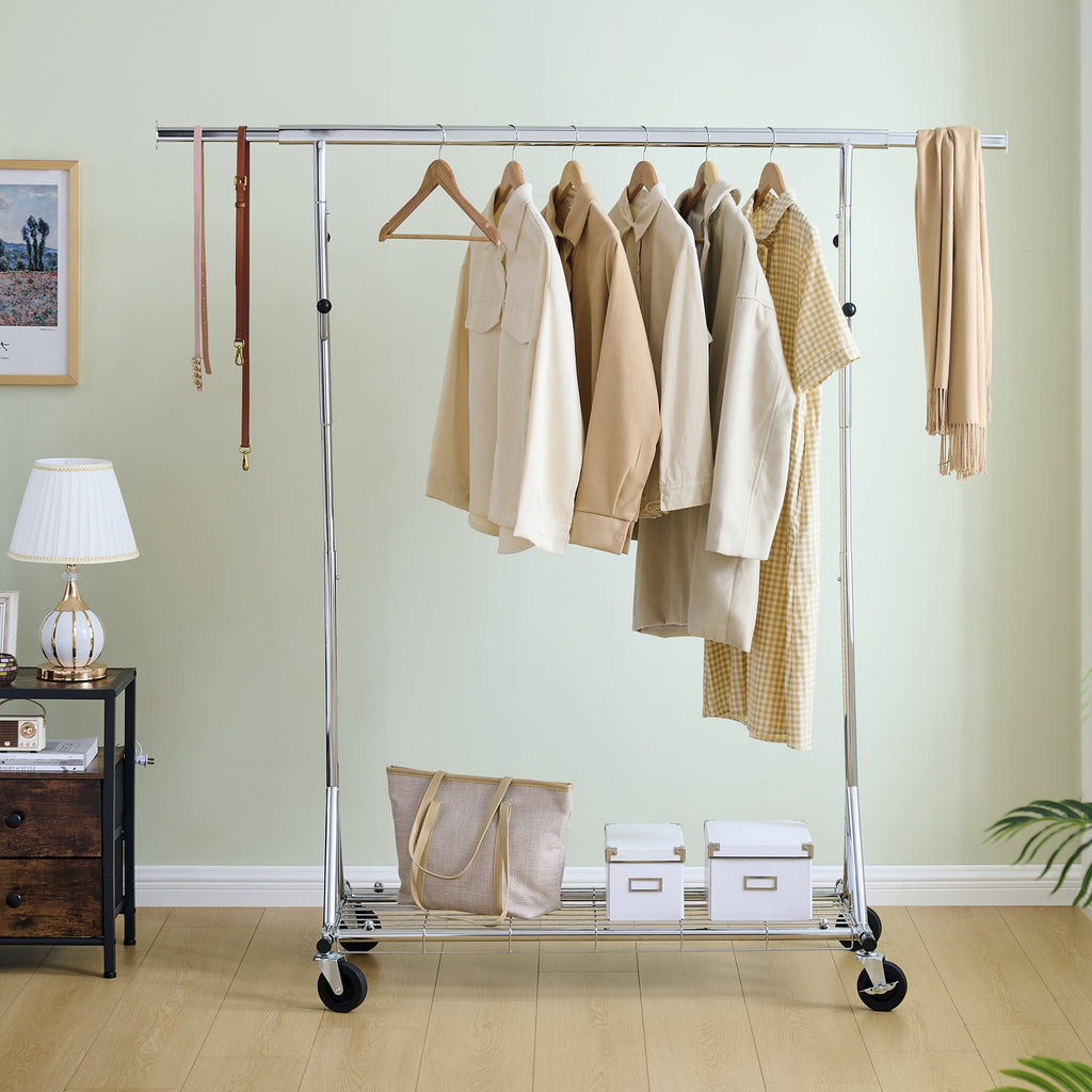 Heavy Duty Clothing Rack with Wheels