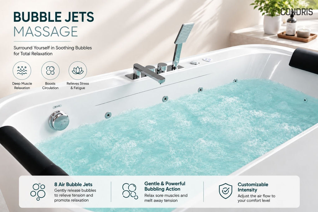 Condris 67" x 35" Whirlpool Bathtub
