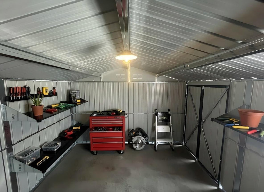 12x10 Ft Metal Garden Sheds Outdoor Storage Sheds
