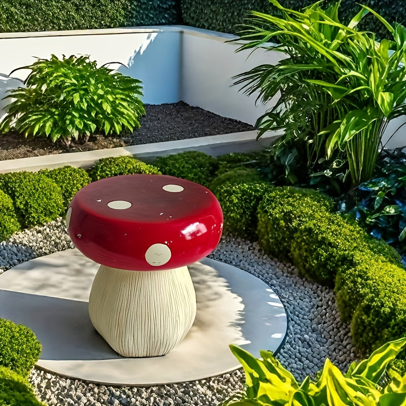 Oversized Mushroom Statue Stool
