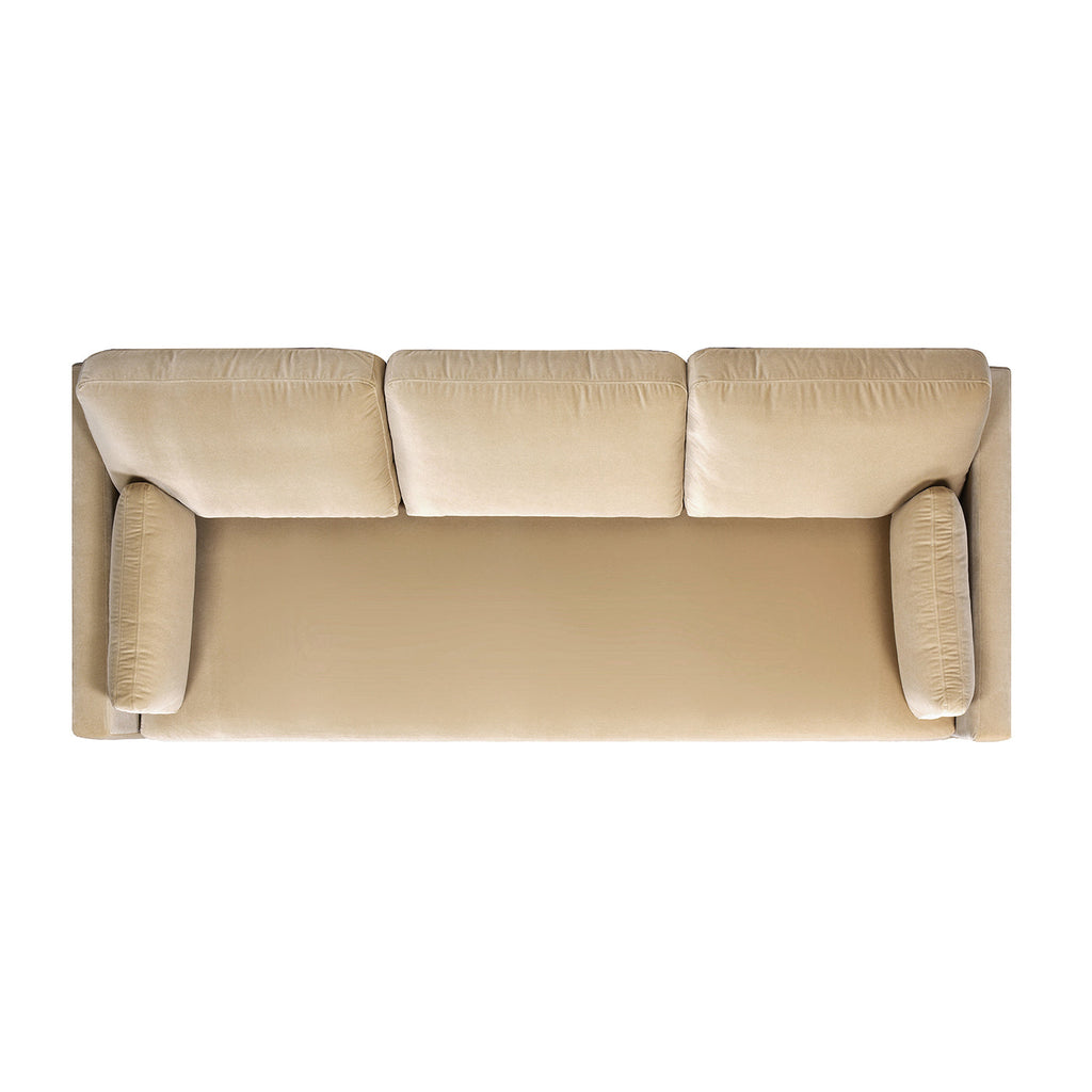 Knox 84" Modern Farmhouse Sofa, Fawn