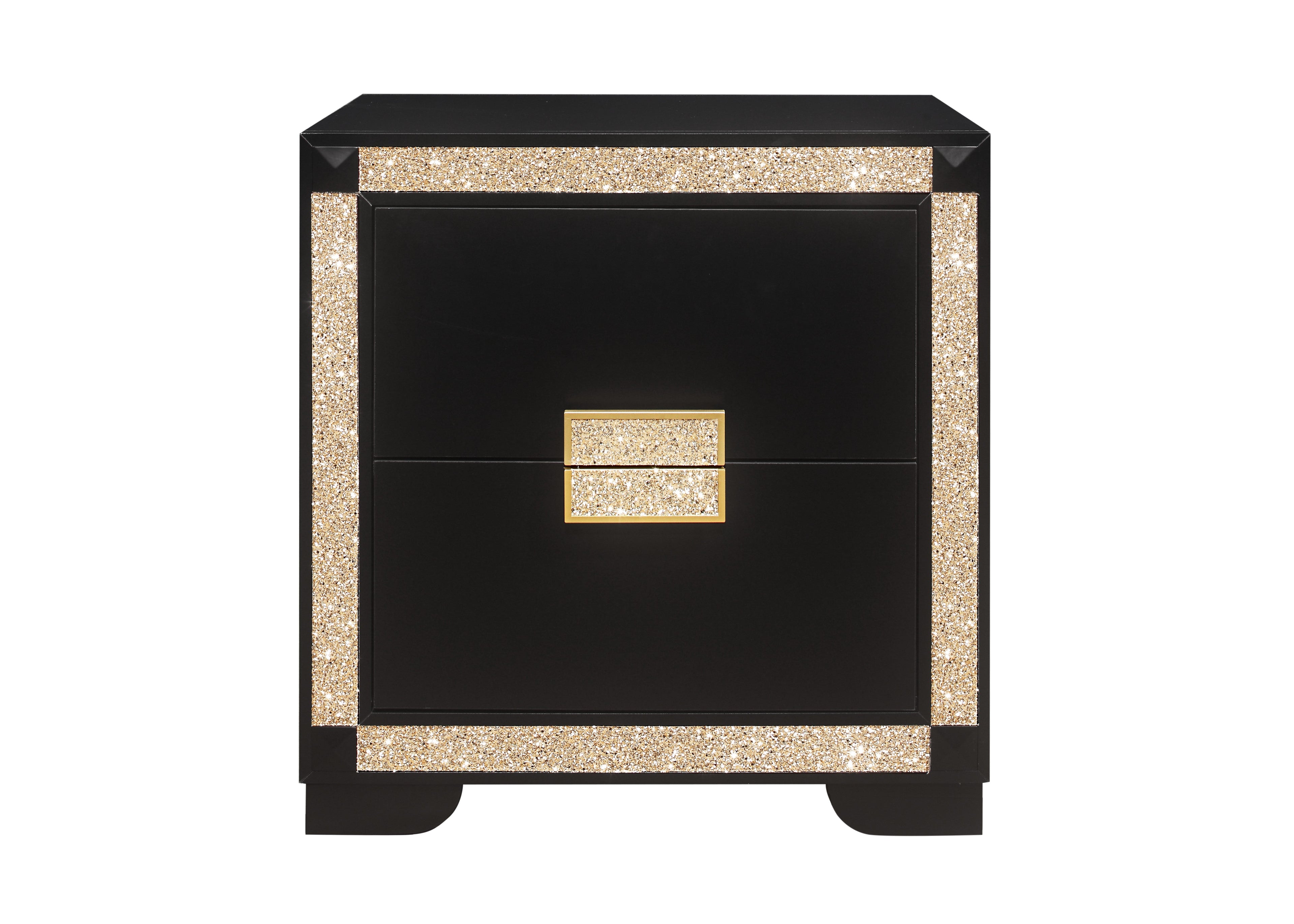 Lively Black/Gold Nightstand