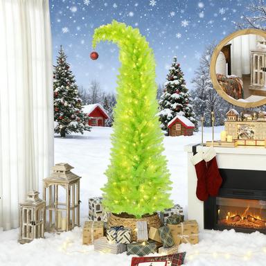 84 Inch Whimsical Christmas Tree - Pencil Xmas Tree