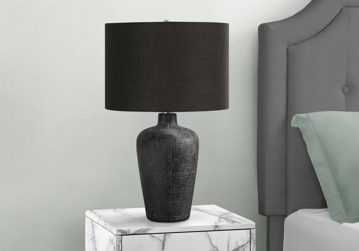 24"h Black Ceramic Table Lamp