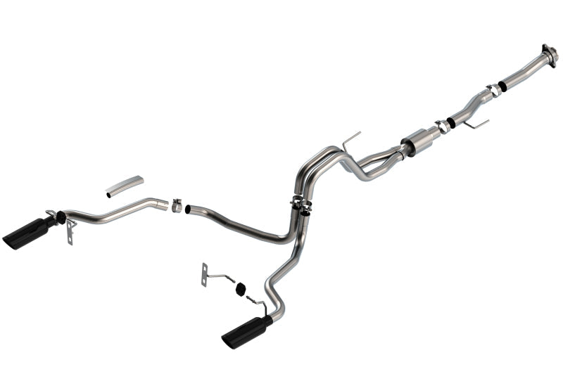 Borla F-150 2021 5.0L 2dr RC SB (122.8 WB) XL/XLT 3/2.25 SRE Cat-Back ATAK Black Chrome Tips 140869BC