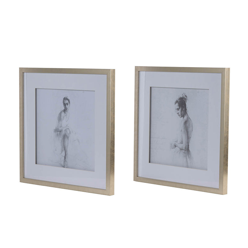 Ballet Dancer Art Prints Set of 2