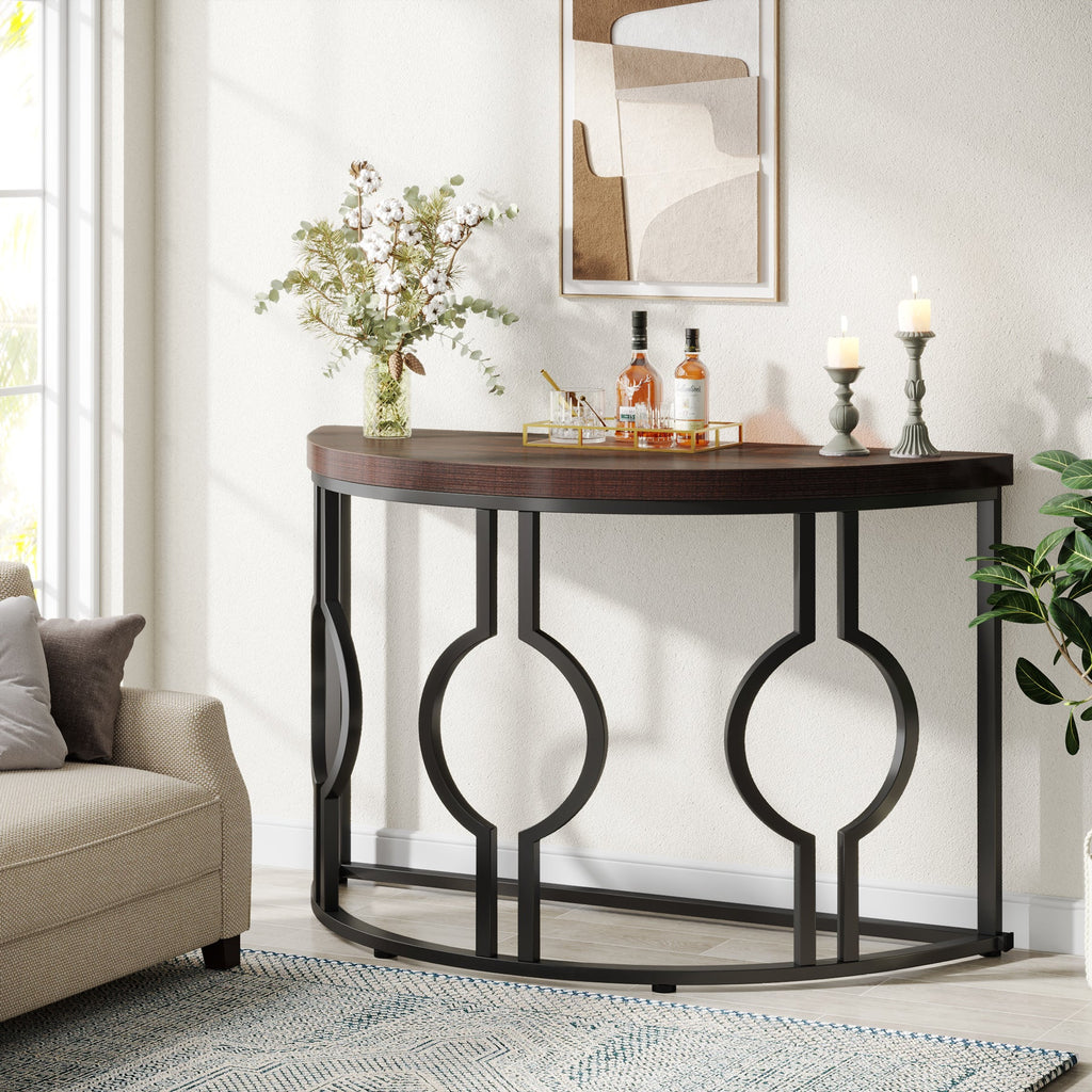Half Moon Console Table for Entryway