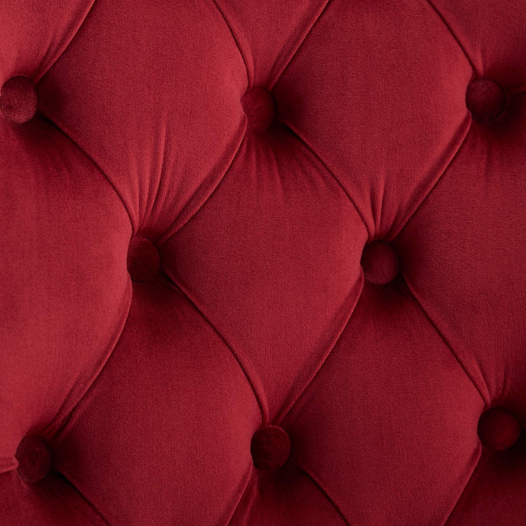 Classic Velvet Dining Chairs - Set of 2 in Burgundy