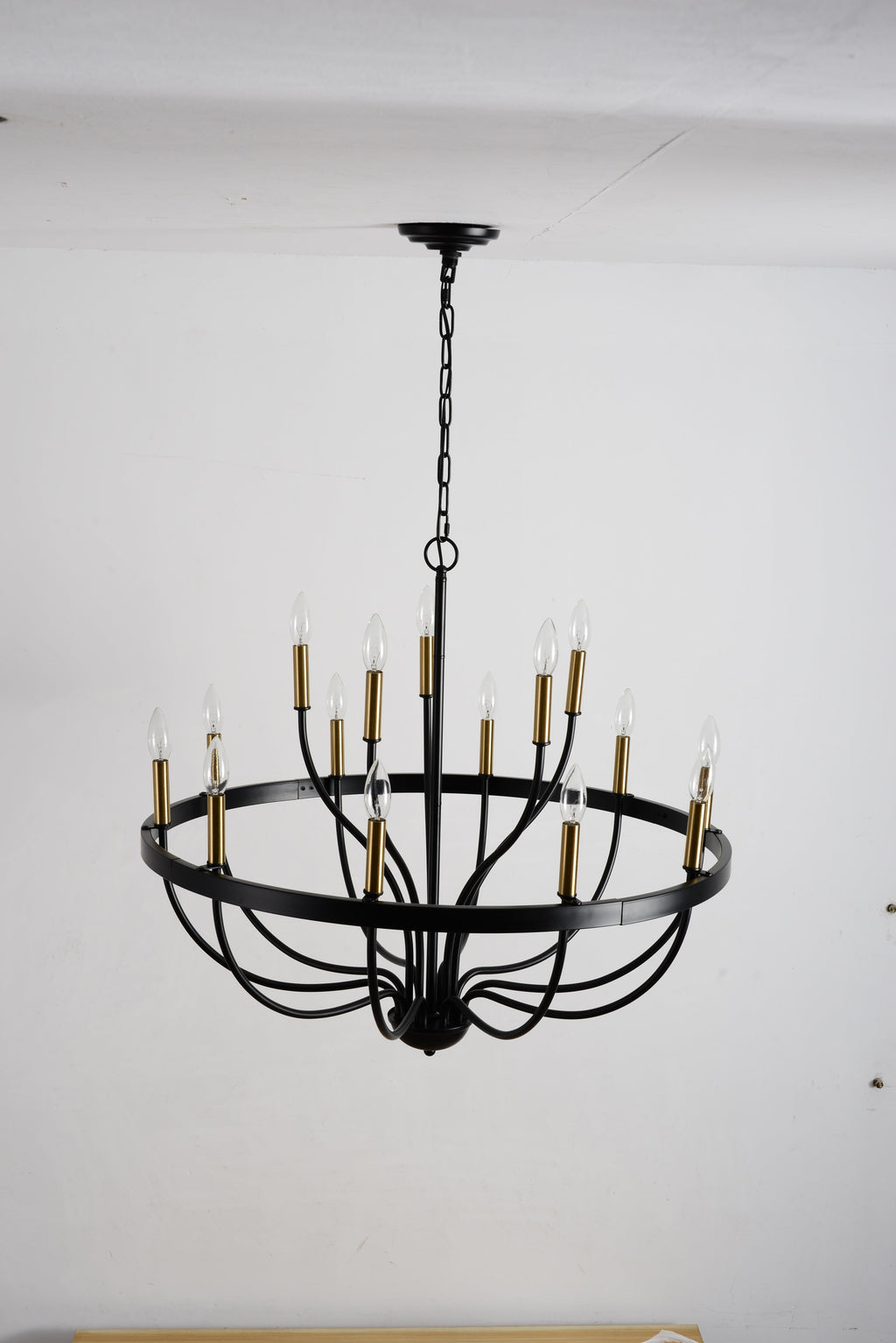 18-Light Chandelier Industrial Iron Candle Chandelier
