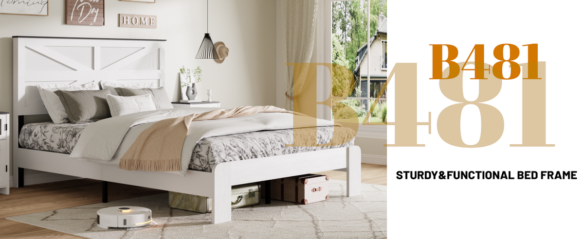 King Bed Frame with Headboard