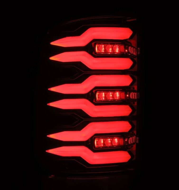 AlphaRex 07-13 GMC Sierra 1500/2500HD/3500HD Luxx Series LED Tail Lights - Alpha Black 630070 *Discontinued