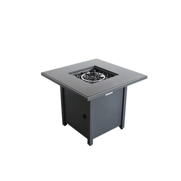 25" H x 30" W Steel Outdoor Fire Pit Table with Lid